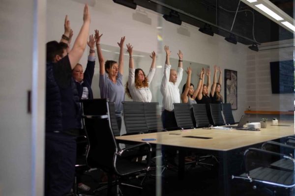 people doing yoga