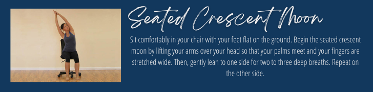 seated crescent moon pose
