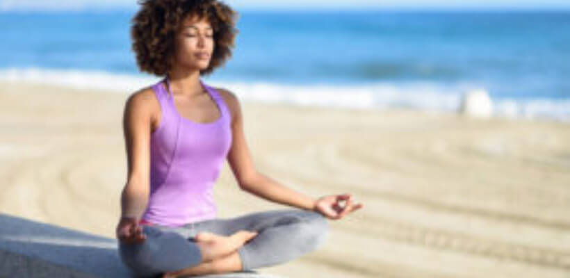 person benefitting from meditation