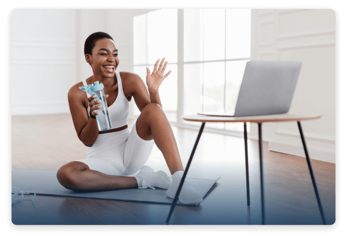 woman on computer